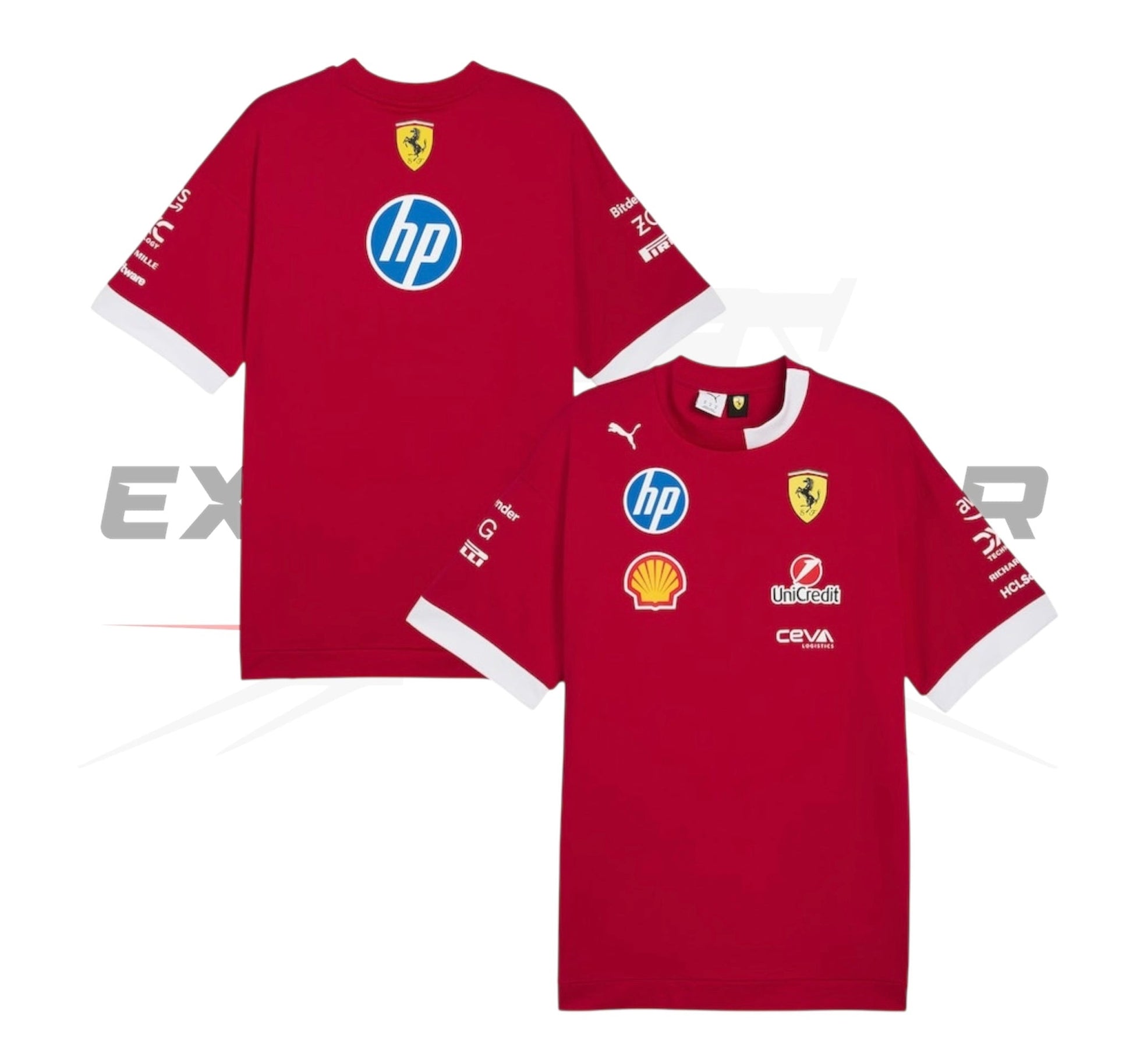 F1 Scuderia Ferrari 2025 Oversized Driver Replica T-shirt Ex Race Gear