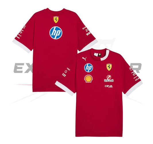F1 Scuderia Ferrari 2025 Oversized Driver Replica T-shirt Ex Race Gear