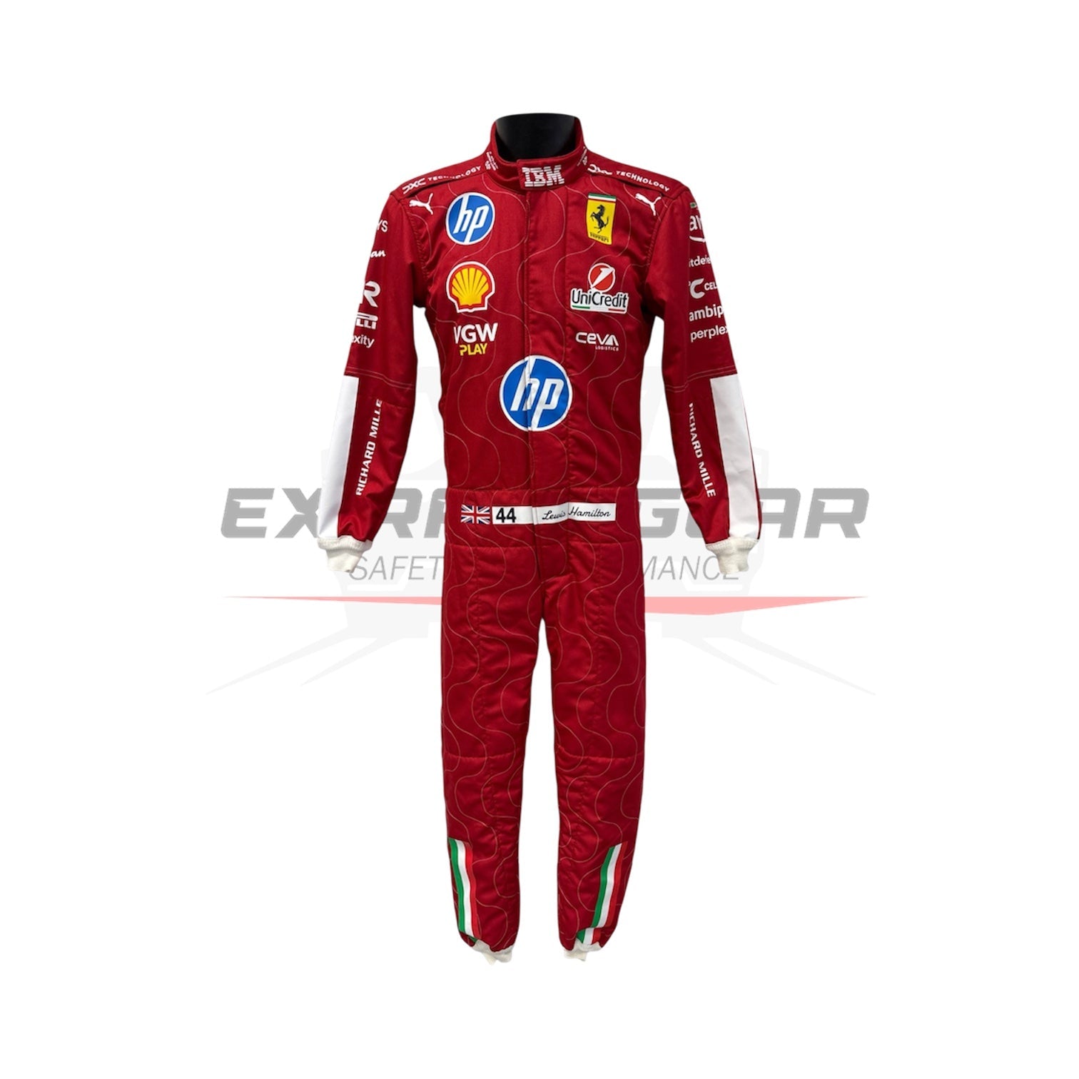 2025 Lewis Hamilton Scuderia Ferrari HP Monza GP F1 Race Suit Ex Race Gear