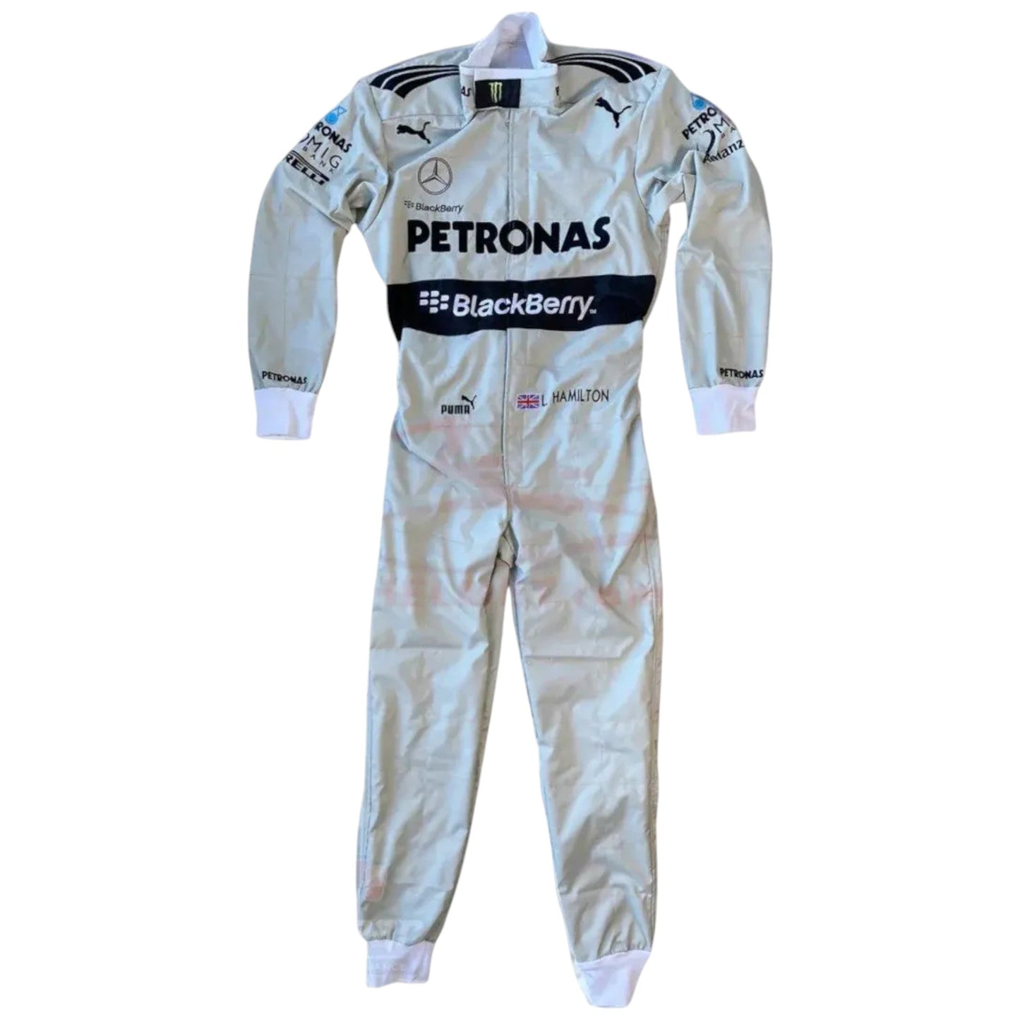 2013 Lewis Hamilton Mercedes Benz F1 Embroidered Race Suit Rustle Racewears