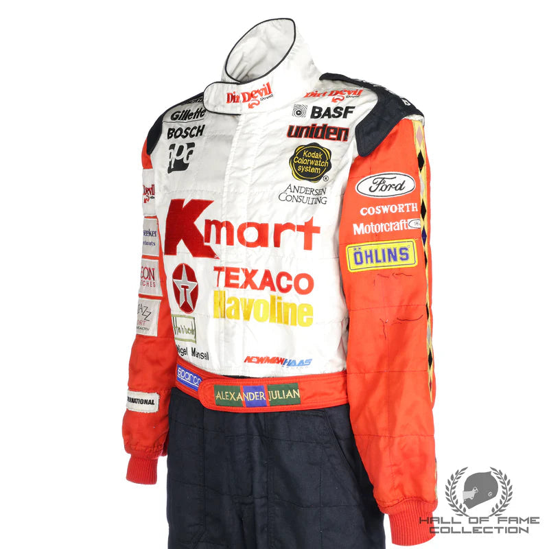 1993 Nigel Mansell Race Used Newman Haas Racing Championship Season IndyCar Suit Ex Race Gear