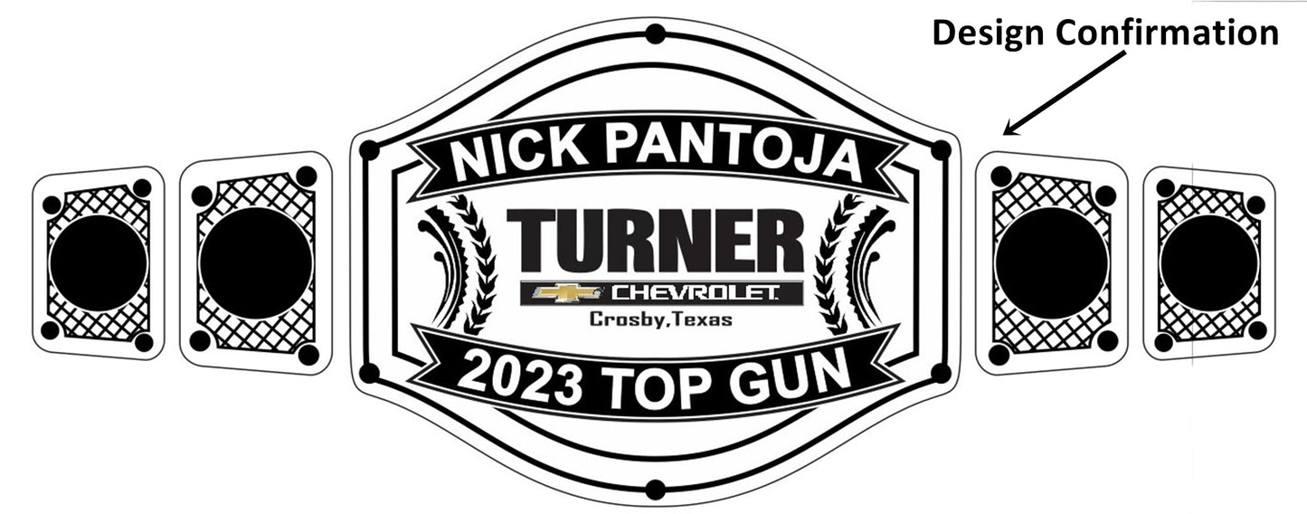 Custom Name and Turner Logo Wrestling Championship Belt poshleathers-14b7