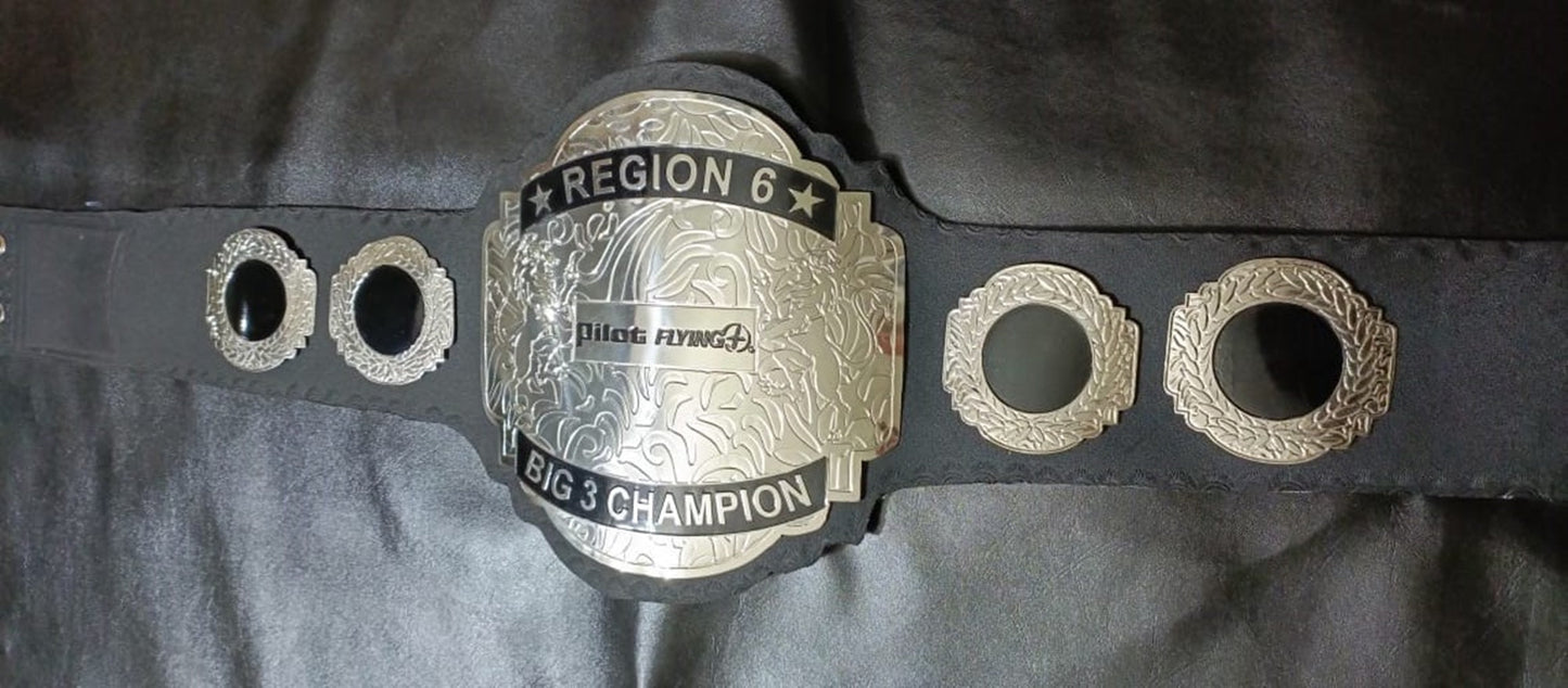 Custom Pilot Flying Logo Championship Belt poshleathers-14b7