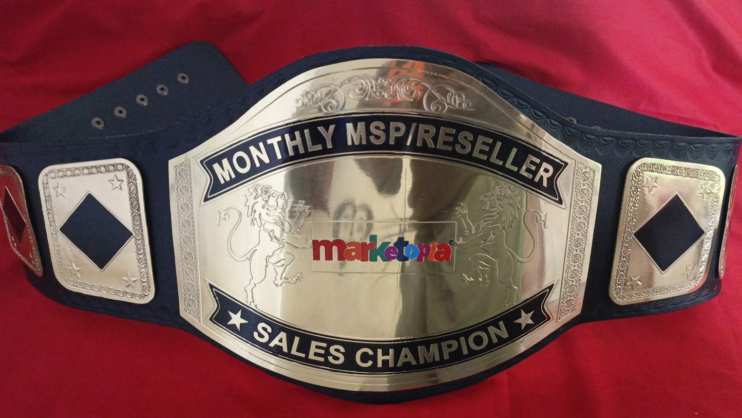 Custom Name and Marketopia Logo Wrestling Championship Belt poshleathers-14b7