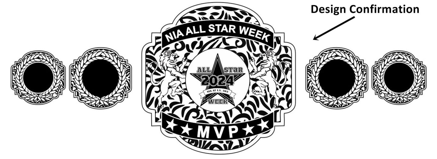 Custom Name and Star Logo Wrestling Championship Belt poshleathers-14b7