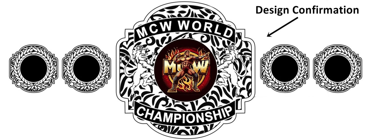 Custom Name and Wrestler Logo Wrestling Championship Belt poshleathers-14b7