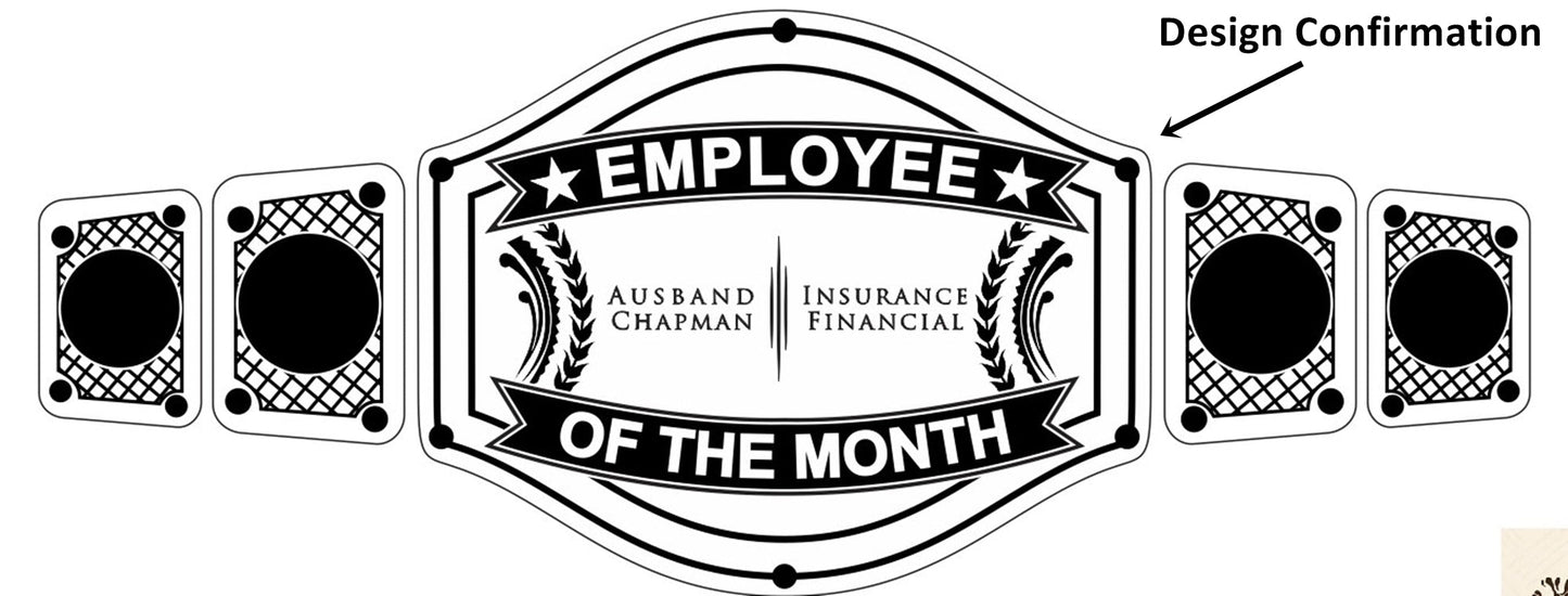 Custom Employee Of The Month Championship Belt Customize Wrestling Belts