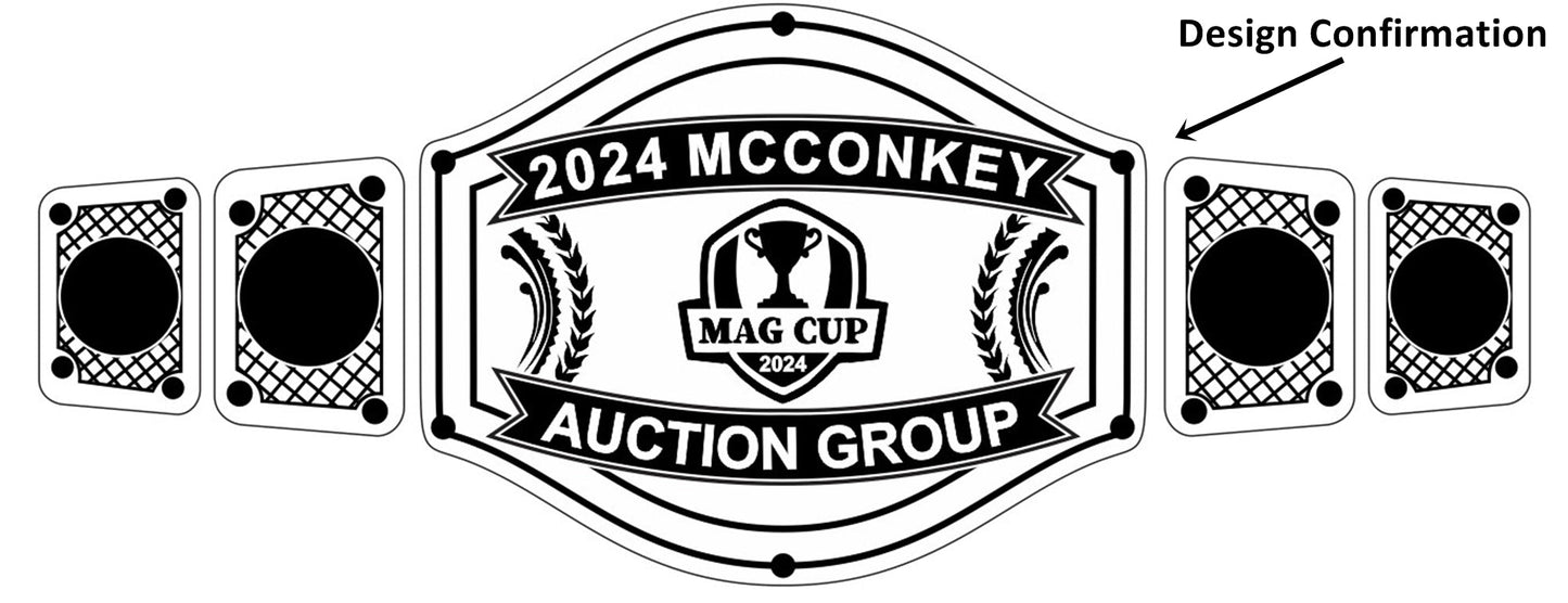 Custom Trophy Cup Logo Wrestling Championship Belt poshleathers-14b7