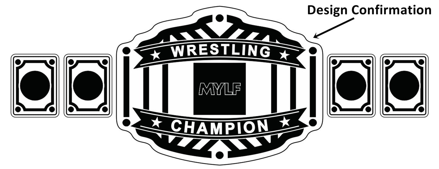 Custom MYLF Logo Wrestling Championship Belt poshleathers-14b7