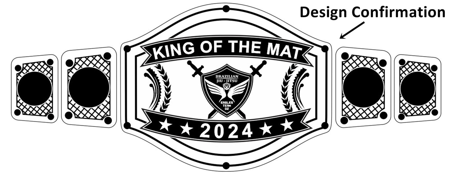 Custom Name and Sword And Eagle Logo Wrestling Championship Belt poshleathers-14b7