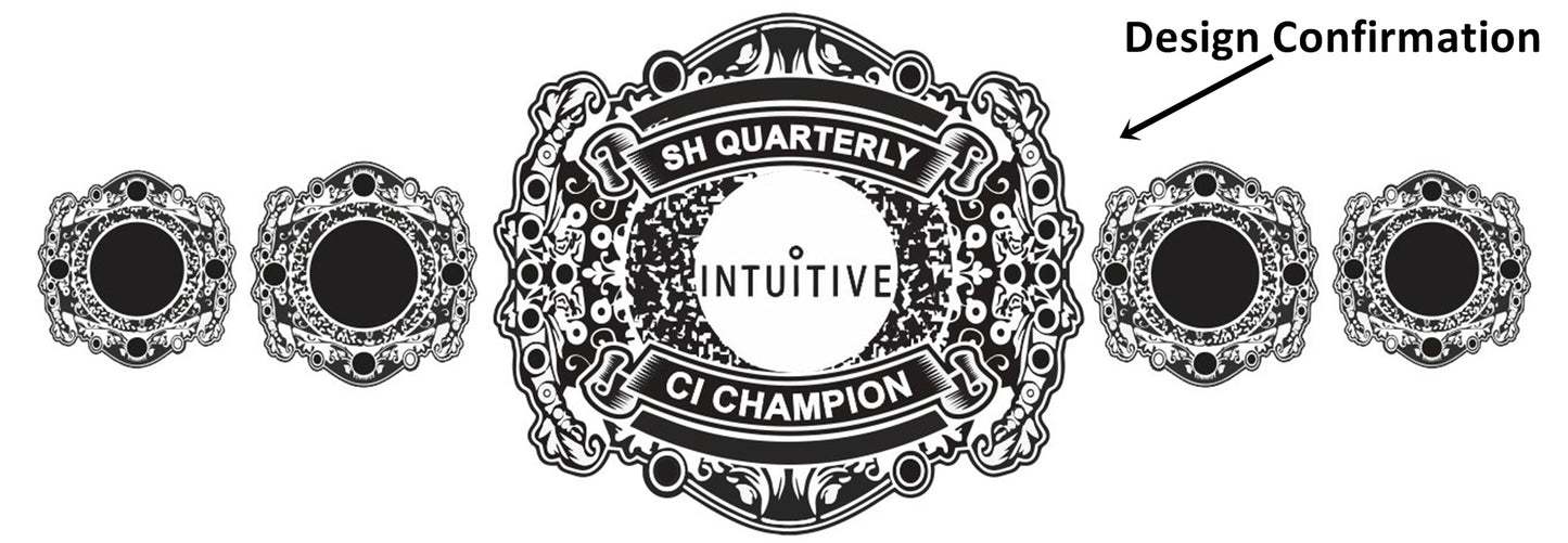 Custom Name and Intuitive Logo Wrestling Championship Belt poshleathers-14b7
