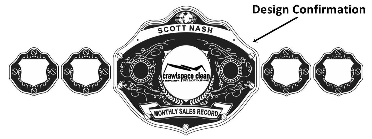 Custom Monthly Sales Record Wrestling Championship Belt poshleathers-14b7
