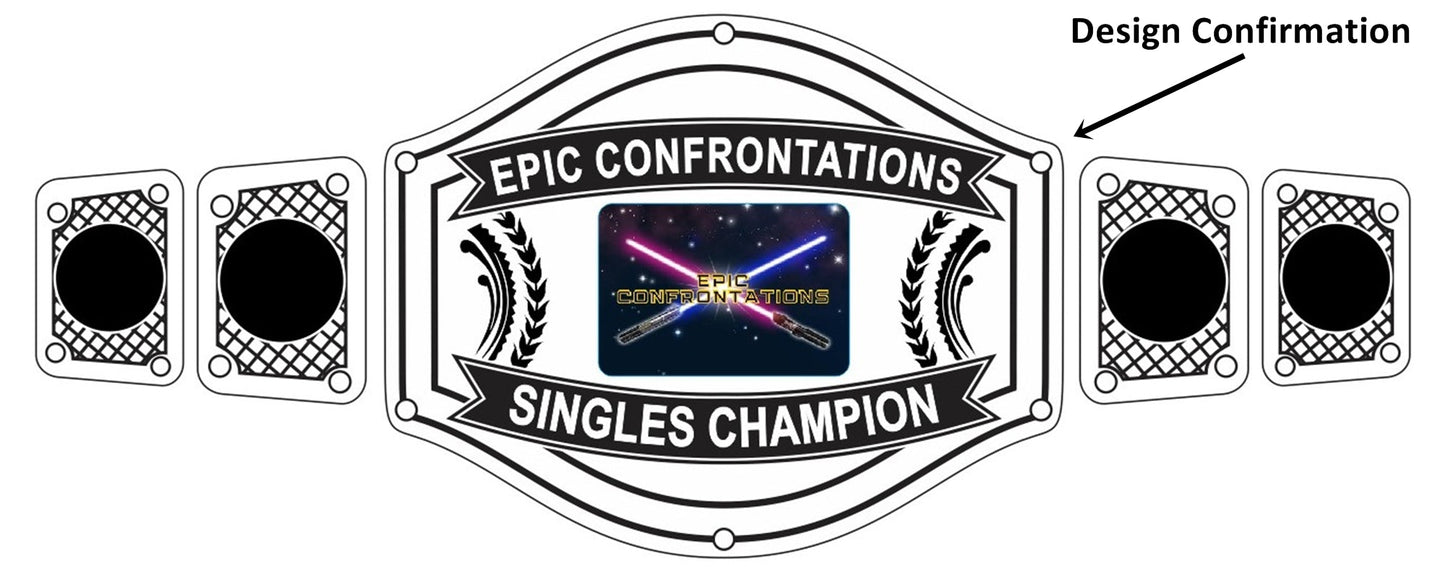 Custom Neon Light Sword Wrestling Championship Belt poshleathers-14b7