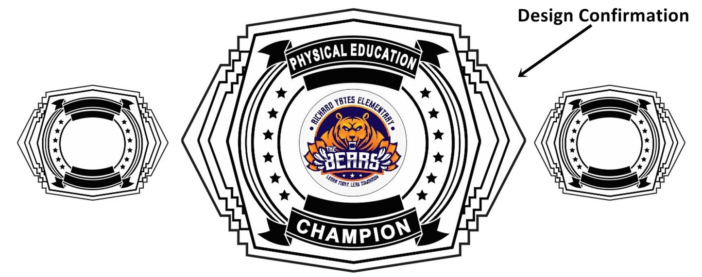 Custom Bear Logo Wrestling Championship Belt Customize Wrestling Belts