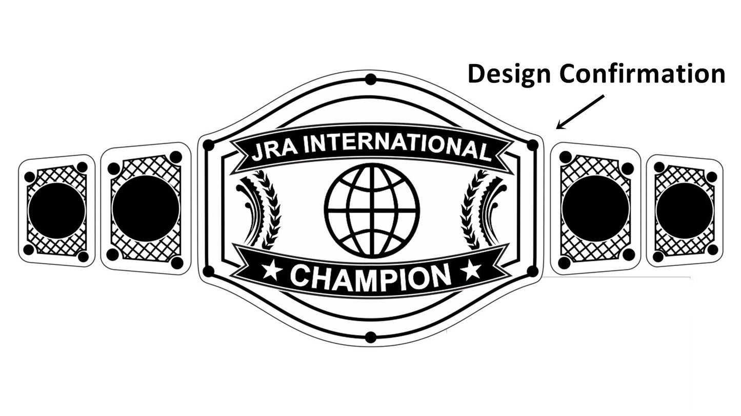 Custom Name and World Logo Wrestling Championship Belt poshleathers-14b7