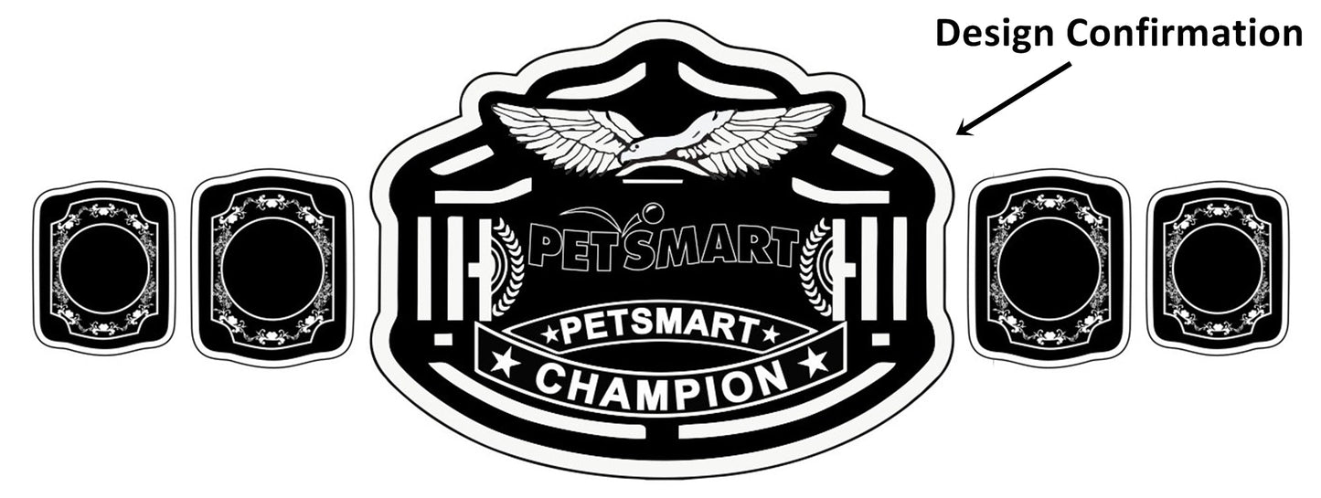 Custom Name and Pet Smart Logo Wrestling Championship Belt poshleathers-14b7