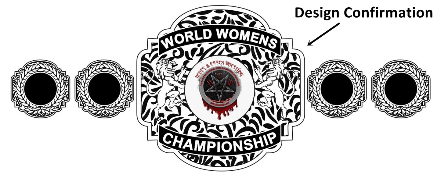 Custom World Womens Wrestling Championship Belt poshleathers-14b7