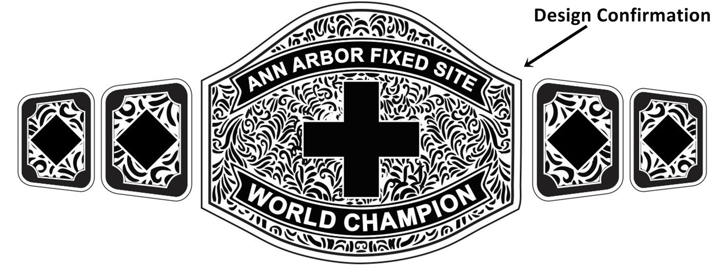 Custom Plus Sign Championship Belt poshleathers-14b7