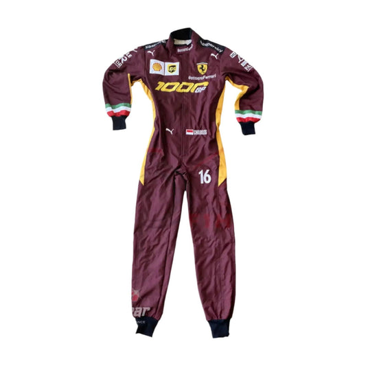 2020 Charles Leclerc Ferrari 1000 GP F1 Embroidered Racing Suit - Ex Race Gear