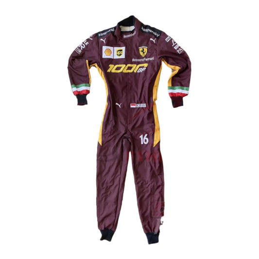 2020 Charles Leclerc Ferrari 1000 GP F1 Embroidered Racing suit - Ex Race Gear
