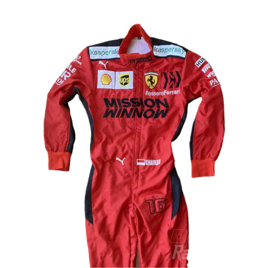 2020 Charles Leclerc Ferrari Mission Winnow F1 Embroidered Racing Suit - Ex Race Gear