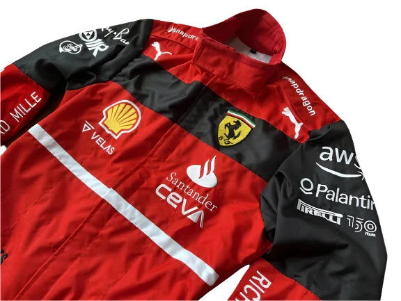 2022 Charles Leclerc Ferrari Embroidered F1 Racing Suit - Ex Race Gear