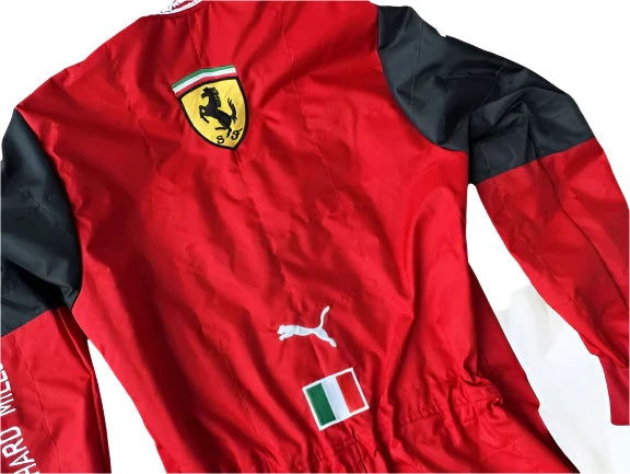 2022 Charles Leclerc Ferrari Embroidered F1 Racing Suit - Ex Race Gear