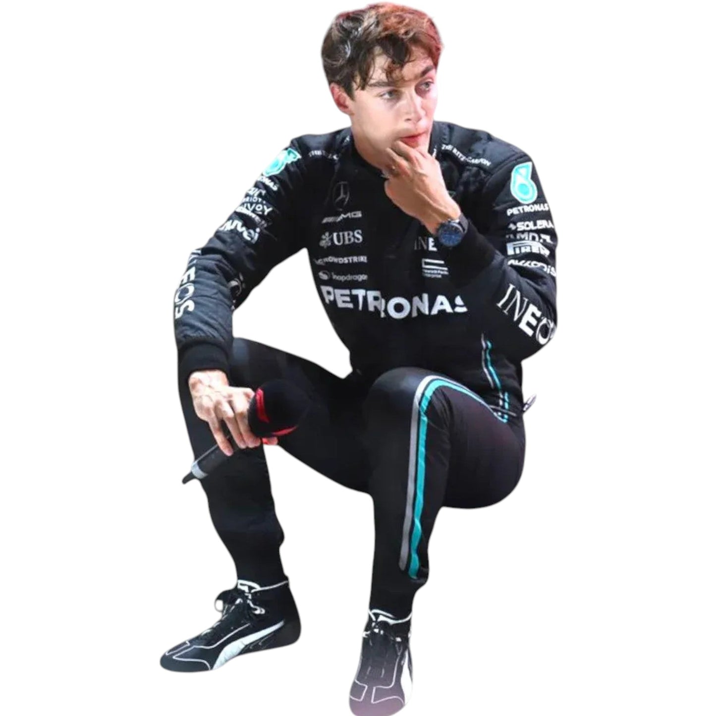 2023 George Russell Mercedes Petronas F1 Replica Racing Suit Ex Race Gear