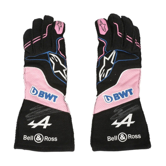 2023 ESTEBAN OCON WEEKEND WORN RACE GLOVES - MIAMI GP - Ex Race Gear