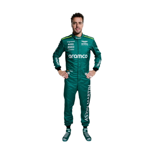 2024 Fernando Alonso Replica Race Suit | Aston Martin F1 Team Gear - Ex Race Gear
