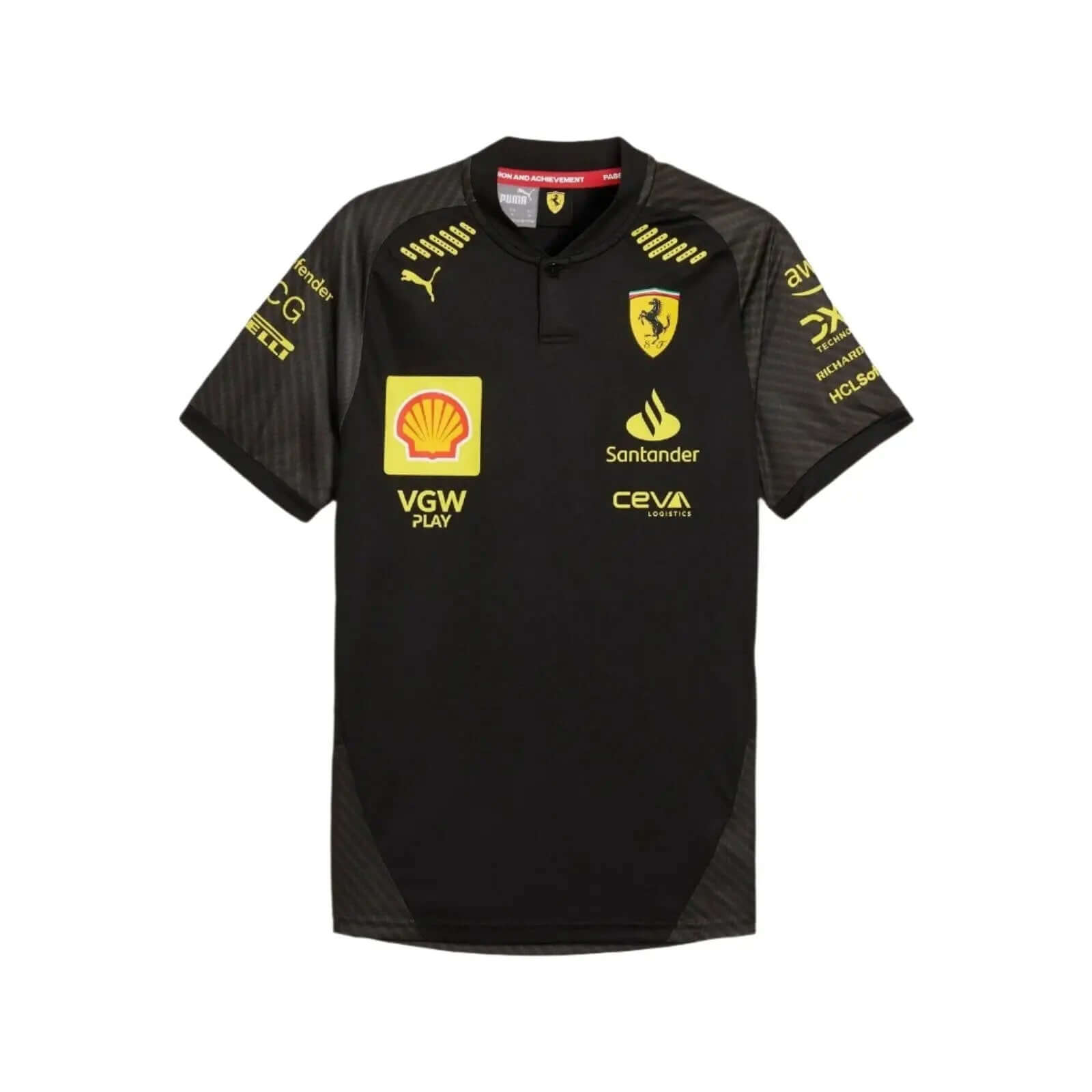 2024 Scuderia Ferrari Monza GP Team Shirt | Black Official Merchandise - Ex Race Gear