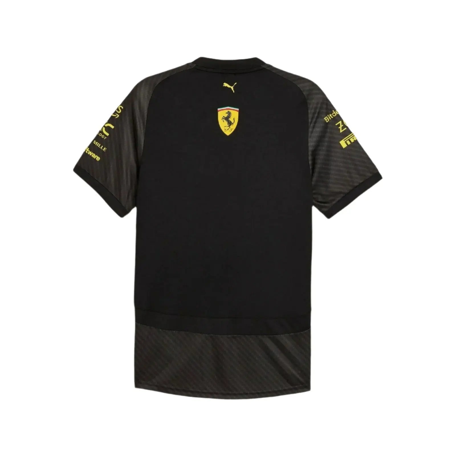2024 Scuderia Ferrari Monza GP Team Shirt | Black Official Merchandise - Ex Race Gear