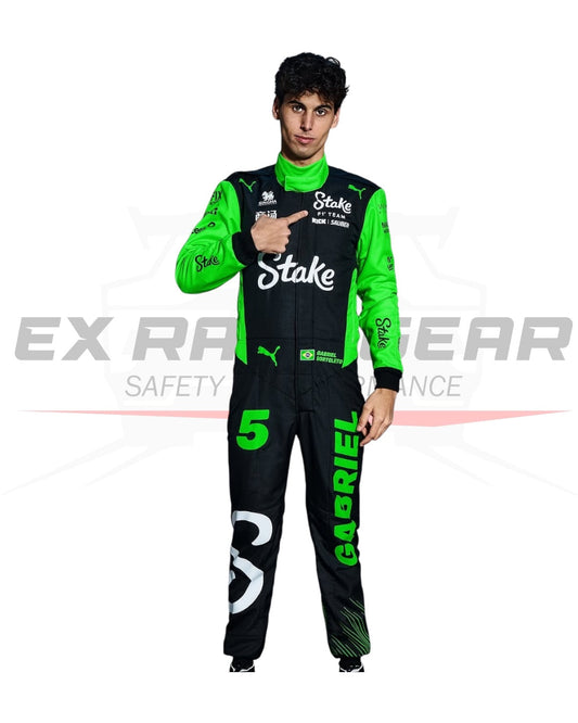 2025 Gabriel Bortoletto Replica Race | Sauber F1 Team Stake - Ex Race Gear2025 Gabriel Bortoletto Replica Race Suit | Sauber F1 Team Stake Ex Race Gear