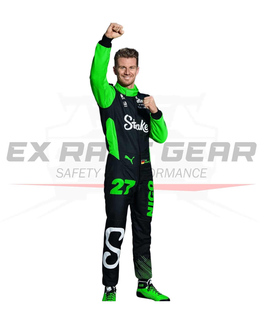 2025 Nico Hulkenberg Replica Race Suit | Sauber F1 Team Stake Ex Race Gear