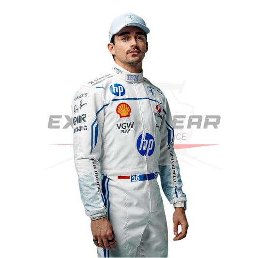 2025 Charles  Ferrari Racing Race Suit Ex Race Gear