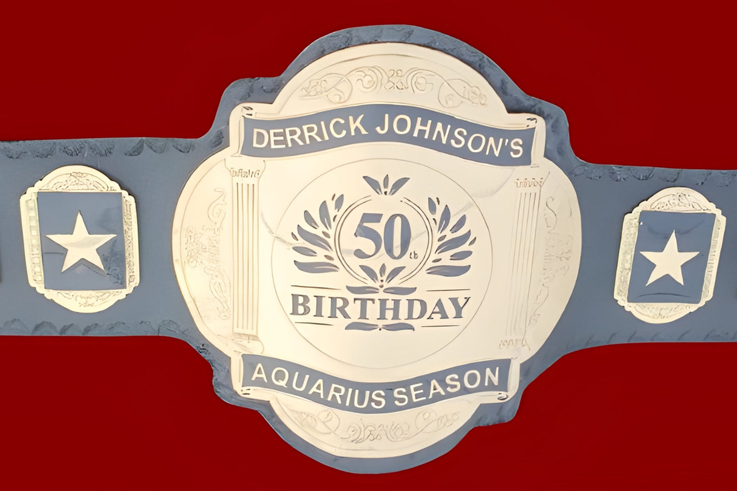 Custom 50th Birthday Logo Wrestling Championship Belt Customize Wrestling Belts