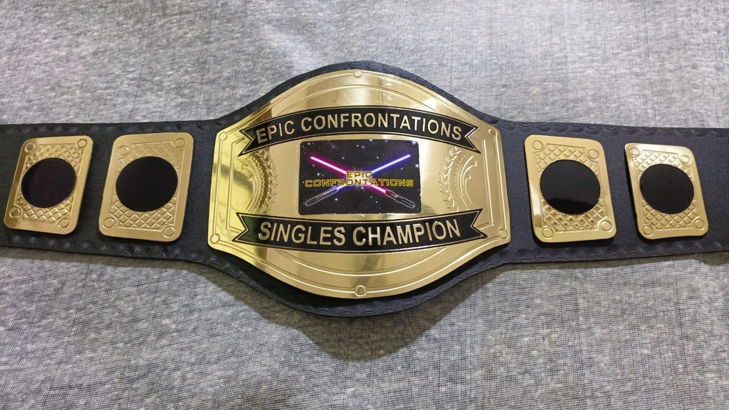 Custom Neon Light Sword Wrestling Championship Belt poshleathers-14b7
