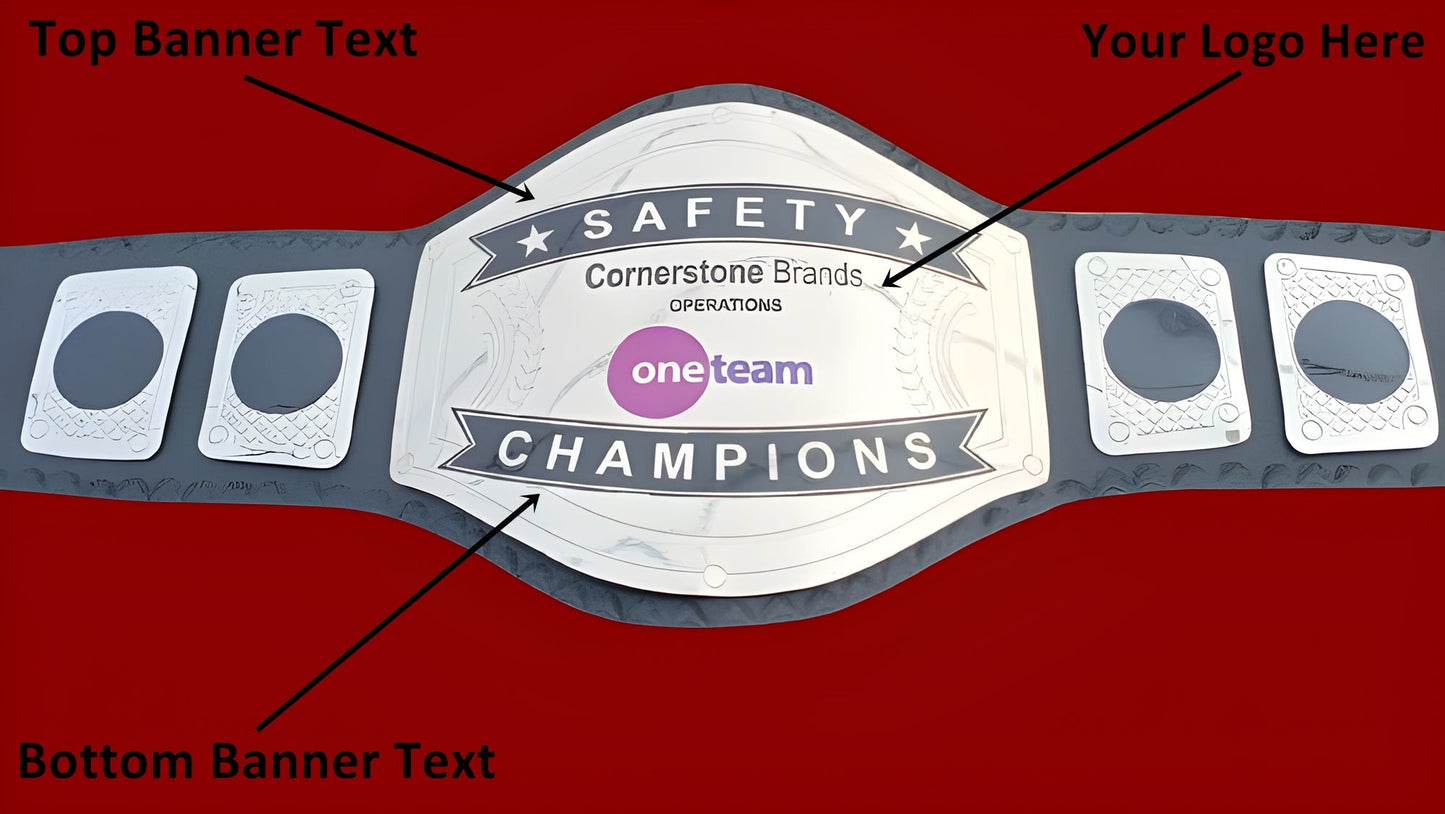 Custom Name and One Team Logo Wrestling Championship Belt poshleathers-14b7