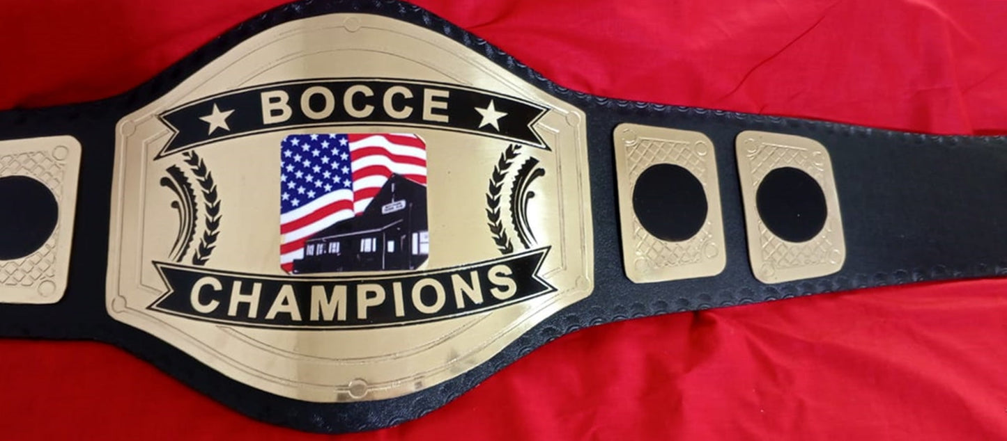 Custom Name and USA Flag Home Logo Wrestling Championship Belt poshleathers-14b7