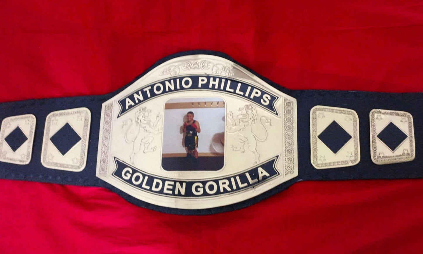 Custom Name and Kids Picture Logo Wrestling Championship Belt poshleathers-14b7