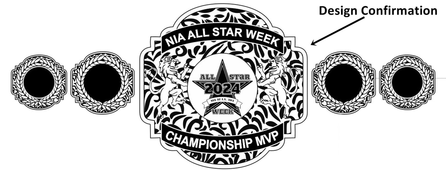 Custom Name and Star Logo Wrestling Championship Belt poshleathers-14b7