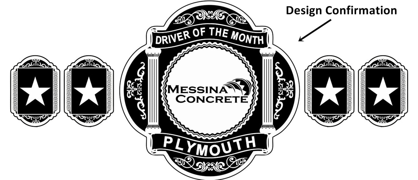 Custom Driver Of The Month Championship Belt poshleathers-14b7