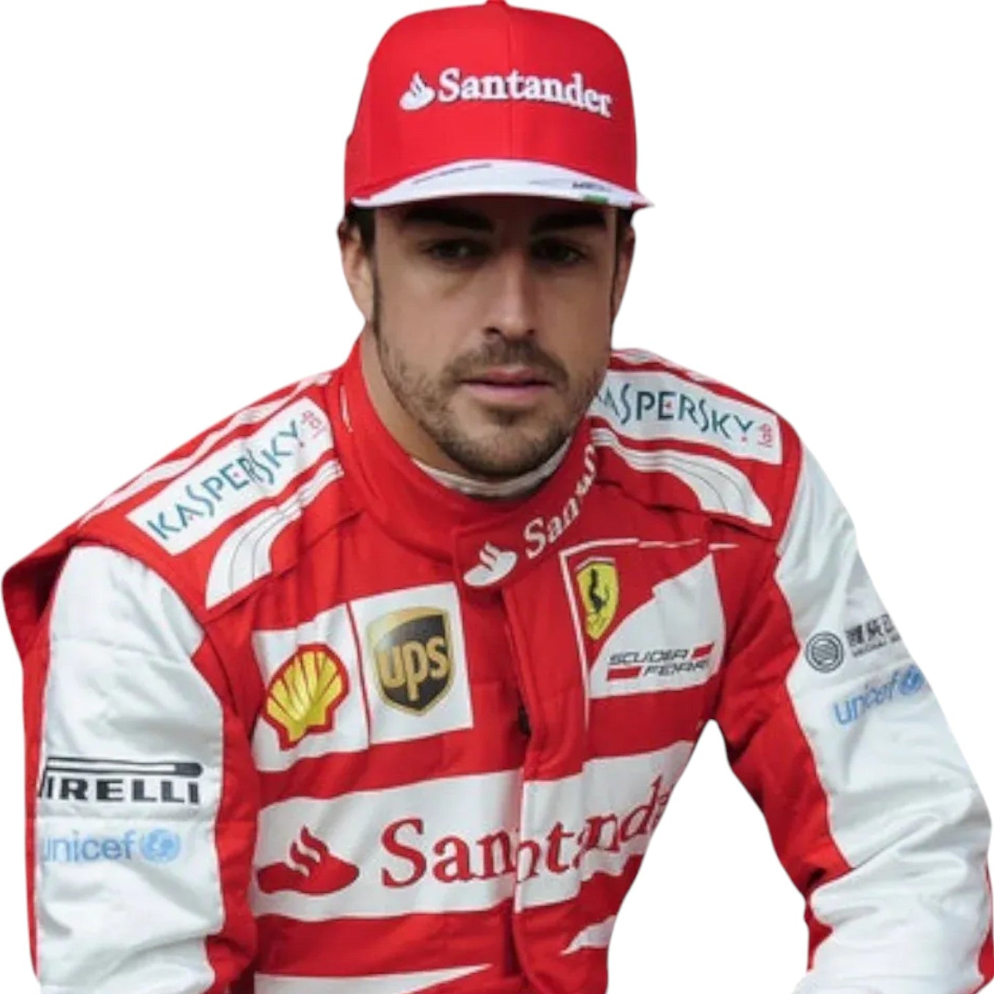 2013 Fernando Alonso Signed Racing Suit Rustle Racewears