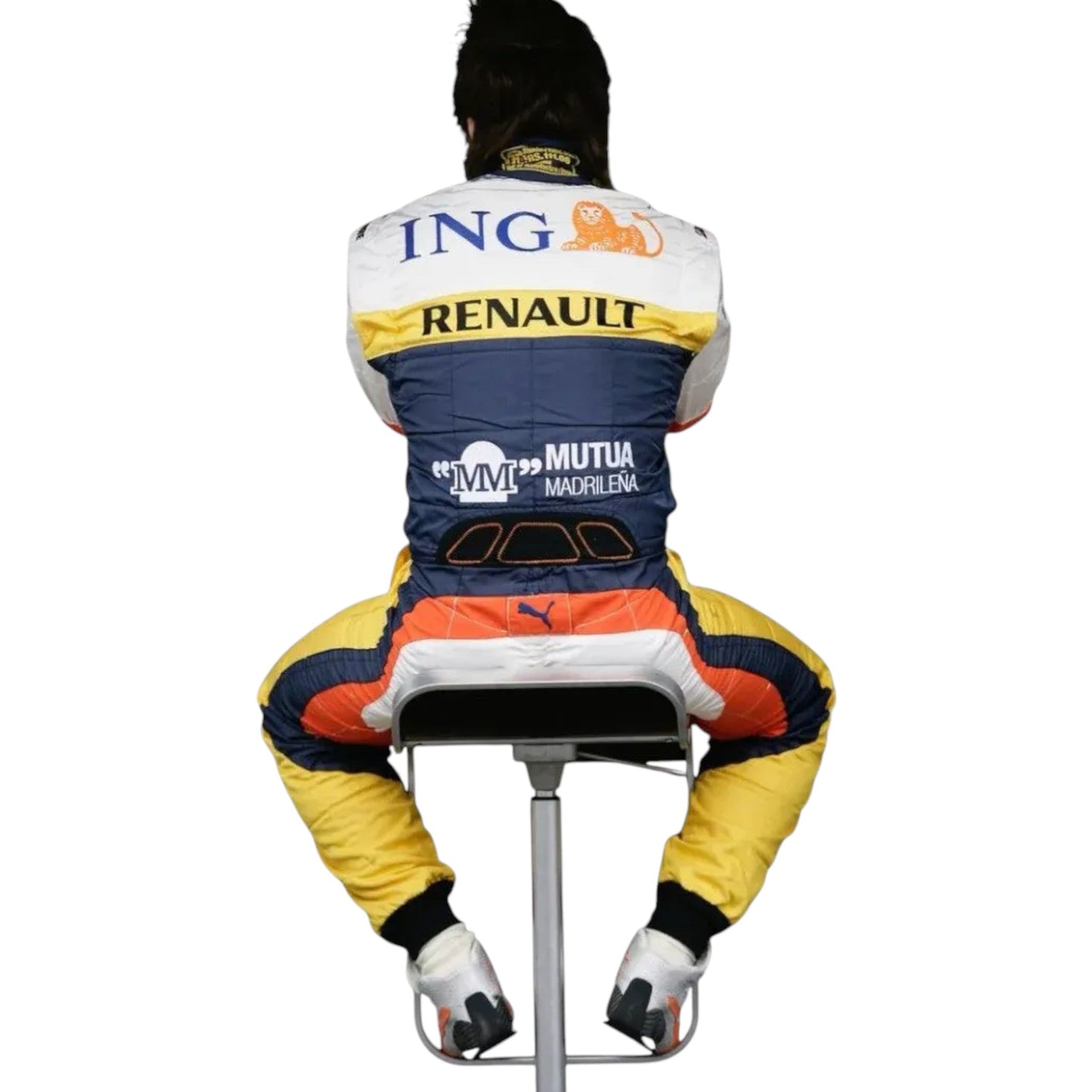 2008 Fernando Alonso Renault F1 Embroidered Racing Suit Rustle Racewears