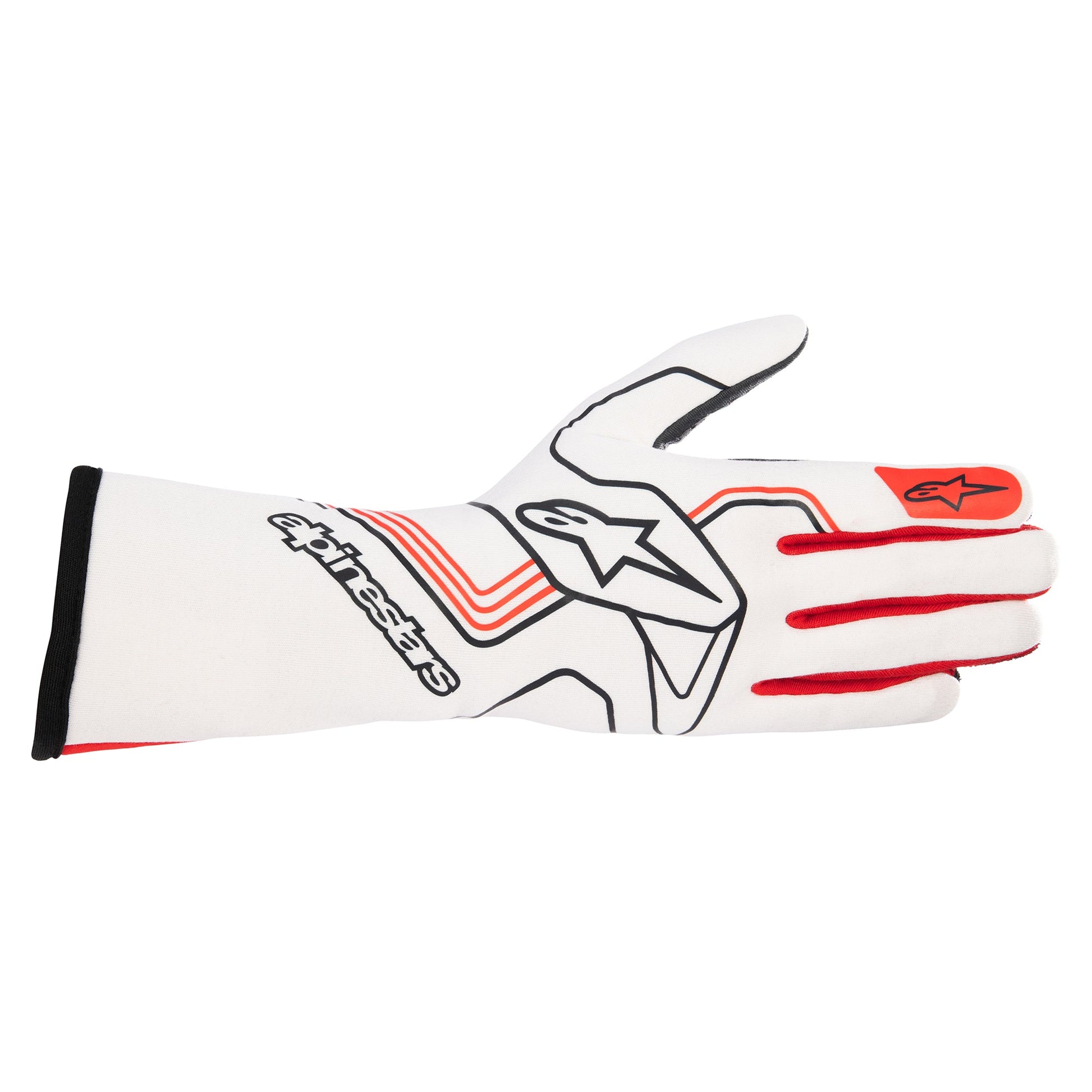 Alpinestars Race Glove v3 White and Red Chicane Racewear