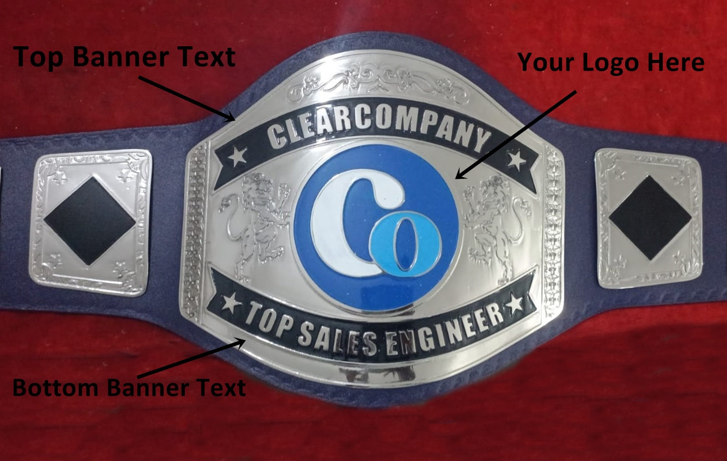 Custom Name and CO Logo Wrestling Championship Belt - Customize Wrestling Belts