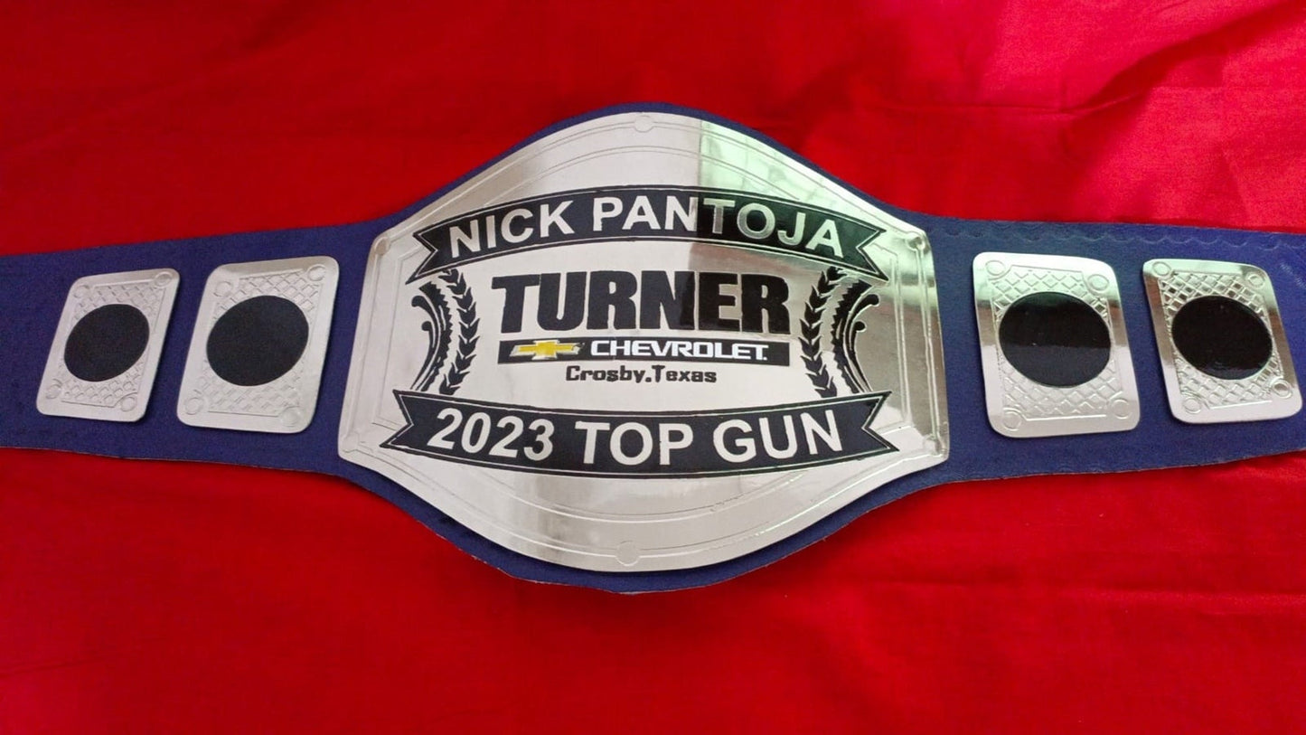 Custom Name and Turner Logo Wrestling Championship Belt poshleathers-14b7