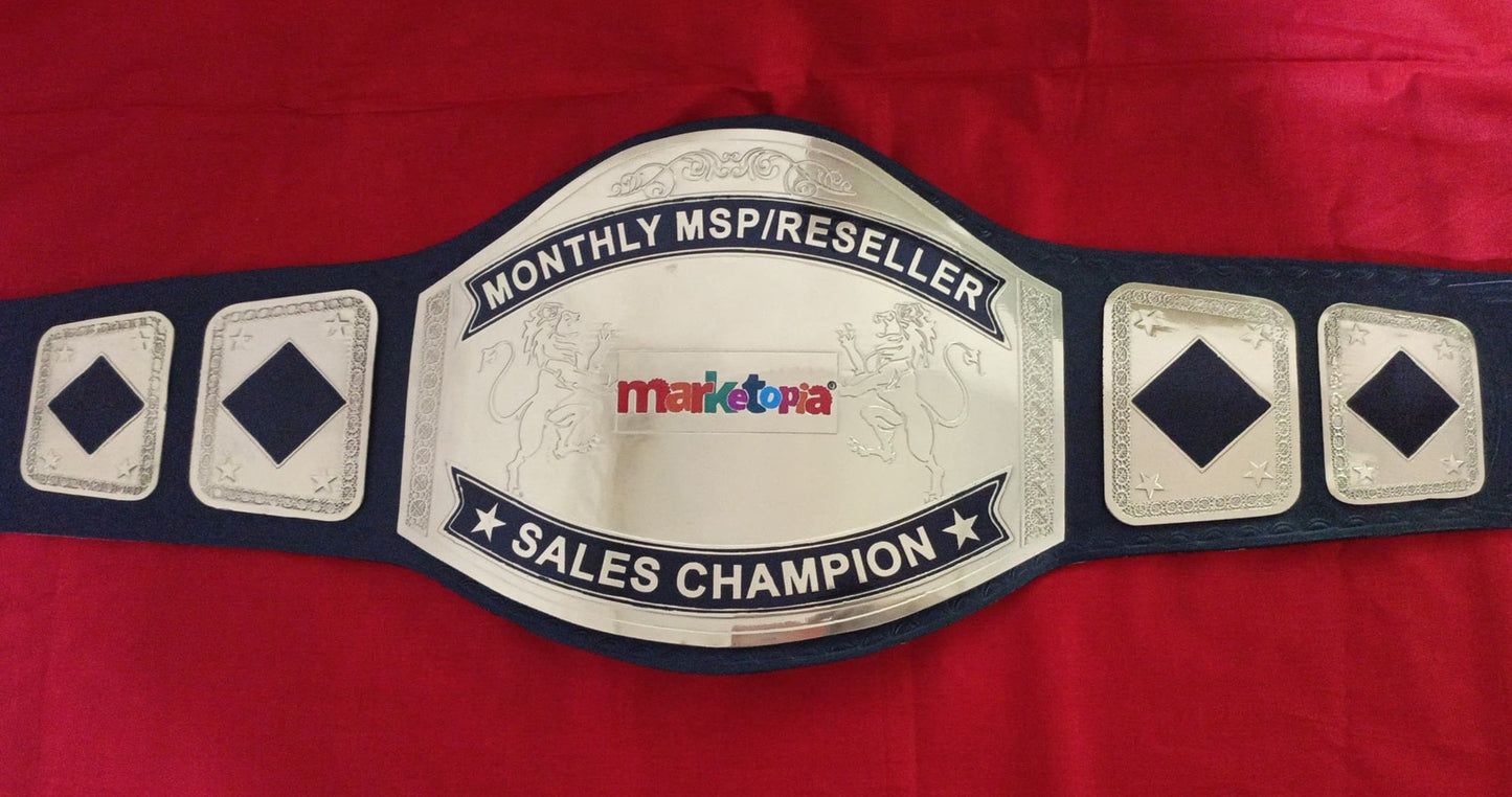 Custom Name and Marketopia Logo Wrestling Championship Belt poshleathers-14b7