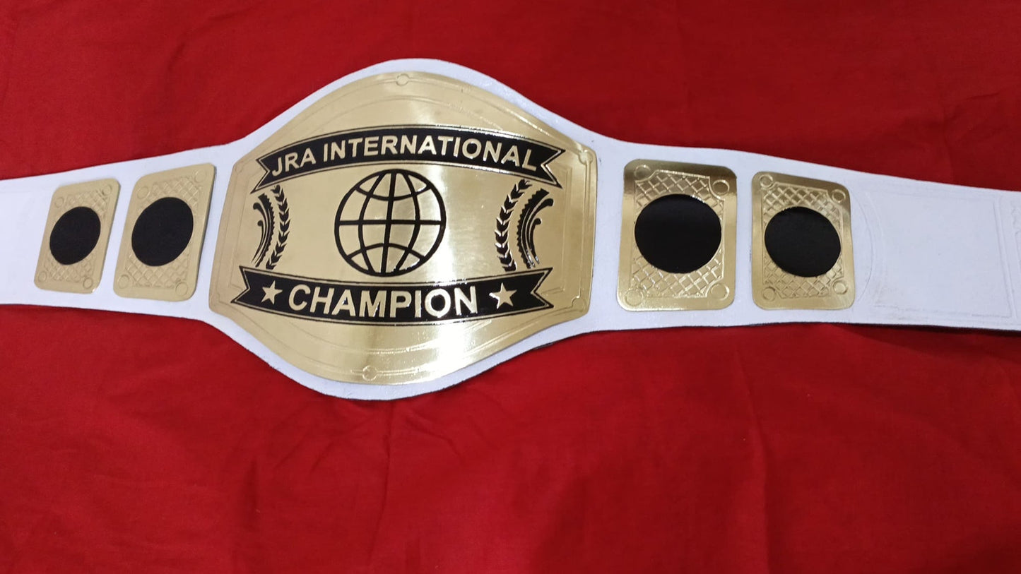Custom Name and World Logo Wrestling Championship Belt poshleathers-14b7