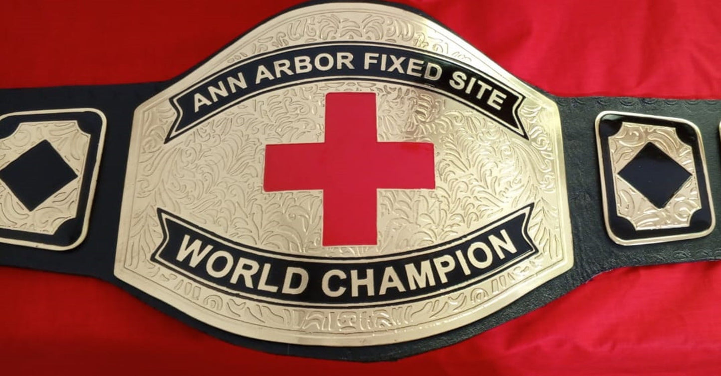 Custom Plus Sign Championship Belt poshleathers-14b7
